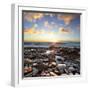 Beautiful Sunset at Atlantic Ocean. Tenerife, Canary Islands-Roman Sigaev-Framed Photographic Print