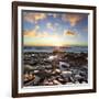 Beautiful Sunset at Atlantic Ocean. Tenerife, Canary Islands-Roman Sigaev-Framed Photographic Print