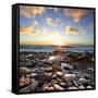 Beautiful Sunset at Atlantic Ocean. Tenerife, Canary Islands-Roman Sigaev-Framed Stretched Canvas