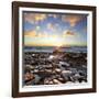 Beautiful Sunset at Atlantic Ocean. Tenerife, Canary Islands-Roman Sigaev-Framed Photographic Print