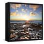 Beautiful Sunset at Atlantic Ocean. Tenerife, Canary Islands-Roman Sigaev-Framed Stretched Canvas