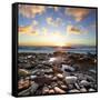 Beautiful Sunset at Atlantic Ocean. Tenerife, Canary Islands-Roman Sigaev-Framed Stretched Canvas