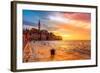 Beautiful Sunset at Rovinj in Adriatic Sea Coast of Croatia, Europe. this Image Make HDR Technique-Fesus Robert-Framed Photographic Print