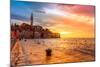 Beautiful Sunset at Rovinj in Adriatic Sea Coast of Croatia, Europe. this Image Make HDR Technique-Fesus Robert-Mounted Photographic Print