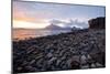 Beautiful Sunset at Stony Beach Elgol Isle of Skye Highland Scotland-vichie81-Mounted Photographic Print