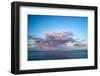 Beautiful Sunset Cloud Formation over Calm Sea Landscape-Veneratio-Framed Photographic Print