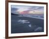 Beautiful sunset colours over the beach at low tide at Mundesley, Norfolk, England, United Kingdom,-Jon Gibbs-Framed Photographic Print