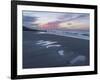 Beautiful sunset colours over the beach at low tide at Mundesley, Norfolk, England, United Kingdom,-Jon Gibbs-Framed Photographic Print