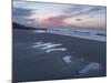 Beautiful sunset colours over the beach at low tide at Mundesley, Norfolk, England, United Kingdom,-Jon Gibbs-Mounted Photographic Print