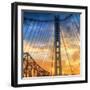 Beautiful Sunset Crossing Bay Bridge, Oakland-Vincent James-Framed Photographic Print