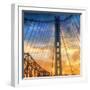 Beautiful Sunset Crossing Bay Bridge, Oakland-Vincent James-Framed Photographic Print