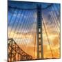 Beautiful Sunset Crossing Bay Bridge, Oakland-Vincent James-Mounted Photographic Print