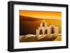 Beautiful Sunset in  Oia, Santorini Island-ELEN-Framed Photographic Print