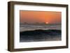 Beautiful Sunset Landscape with View to the Sea and Beautiful Mountains on the Back, Ipanema Beach,-Vitor Marigo-Framed Photographic Print