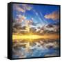 Beautiful Sunset on the Sea. Beautiful Seascape-Oleh Honcharenko-Framed Stretched Canvas