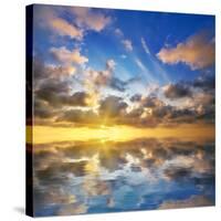 Beautiful Sunset on the Sea. Beautiful Seascape-Oleh Honcharenko-Stretched Canvas