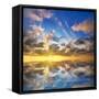 Beautiful Sunset on the Sea. Beautiful Seascape-Oleh Honcharenko-Framed Stretched Canvas