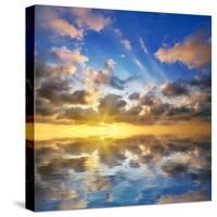 Beautiful Sunset on the Sea. Beautiful Seascape-Oleh Honcharenko-Stretched Canvas