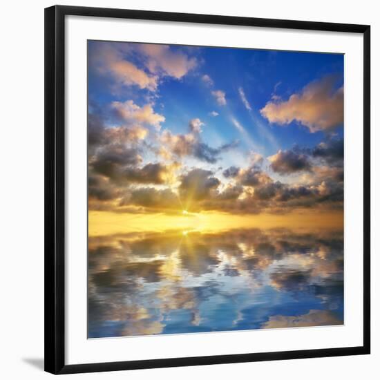 Beautiful Sunset on the Sea. Beautiful Seascape-Oleh Honcharenko-Framed Photographic Print