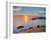 Beautiful Sunset over Montenegro Coastline. View from the Top of Mountain-liseykina-Framed Photographic Print