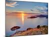 Beautiful Sunset over Montenegro Coastline. View from the Top of Mountain-liseykina-Mounted Photographic Print
