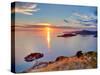 Beautiful Sunset over Montenegro Coastline. View from the Top of Mountain-liseykina-Stretched Canvas