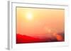 Beautiful Sunset Sky with Flare at Mountain.-TWStock-Framed Photographic Print