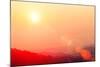 Beautiful Sunset Sky with Flare at Mountain.-TWStock-Mounted Photographic Print