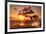 Beautiful Sunset with Dolphins Jumping-balaikin2009-Framed Photographic Print