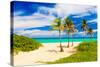 Beautiful Tropical Beach in Cuba-Kamira-Stretched Canvas