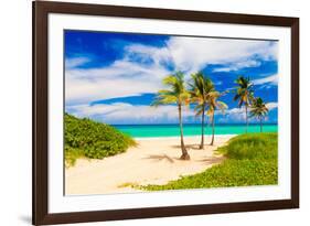 Beautiful Tropical Beach in Cuba-Kamira-Framed Photographic Print