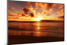 Beautiful Tropical Sunset on the Beach-idizimage-Mounted Photographic Print