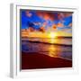 Beautiful Tropical Sunset on the Beach-idiz-Framed Photographic Print