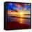 Beautiful Tropical Sunset on the Beach-idiz-Framed Stretched Canvas