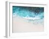 Beautiful Tropical White Empty Beach and Sea Waves Seen from Above-NinaMalyna-Framed Photographic Print