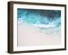 Beautiful Tropical White Empty Beach and Sea Waves Seen from Above-NinaMalyna-Framed Photographic Print