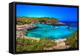 Beautiful Turquoise Bays In Stunning Mallorca-Maugli-l-Framed Stretched Canvas