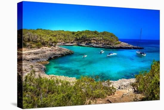 Beautiful Turquoise Bays In Stunning Mallorca-Maugli-l-Stretched Canvas