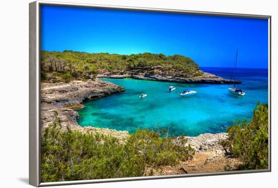 Beautiful Turquoise Bays In Stunning Mallorca-Maugli-l-Framed Photographic Print