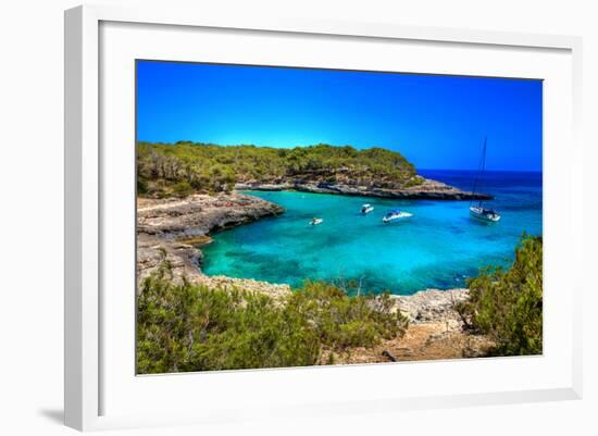 Beautiful Turquoise Bays In Stunning Mallorca-Maugli-l-Framed Photographic Print