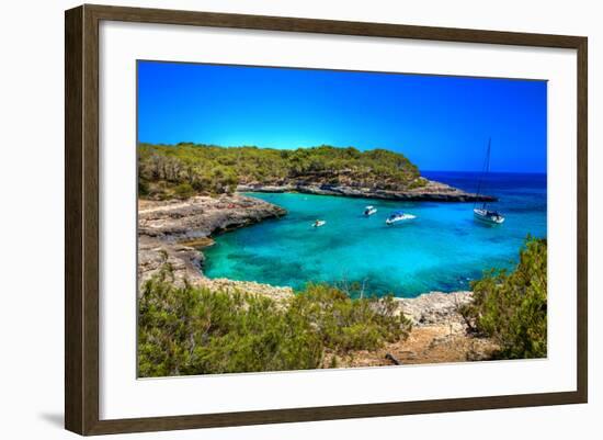 Beautiful Turquoise Bays In Stunning Mallorca-Maugli-l-Framed Photographic Print