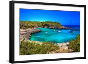 Beautiful Turquoise Bays In Stunning Mallorca-Maugli-l-Framed Photographic Print