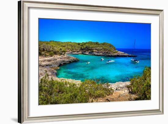 Beautiful Turquoise Bays In Stunning Mallorca-Maugli-l-Framed Photographic Print