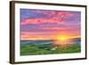 Beautiful Tuscany Landscape at Sunrise, Italy-sborisov-Framed Photographic Print