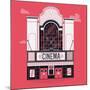 Beautiful Vector Detailed Fully Decorated Classic Motion Picture Movie Film Theater Building Facade-Mascha Tace-Mounted Art Print