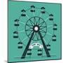 Beautiful Vector Ferris Observation Amusement Country Fair Wheel. Ideal for Graphic and Motion Desi-Mascha Tace-Mounted Art Print