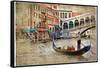 Beautiful Venice - Artwork In Painting Style-Maugli-l-Framed Stretched Canvas