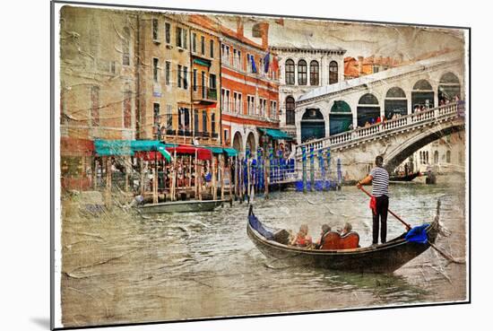 Beautiful Venice - Artwork In Painting Style-Maugli-l-Mounted Art Print