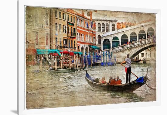 Beautiful Venice - Artwork In Painting Style-Maugli-l-Framed Art Print