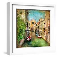 Beautiful Venice - Artwork In Painting Style-Maugli-l-Framed Art Print